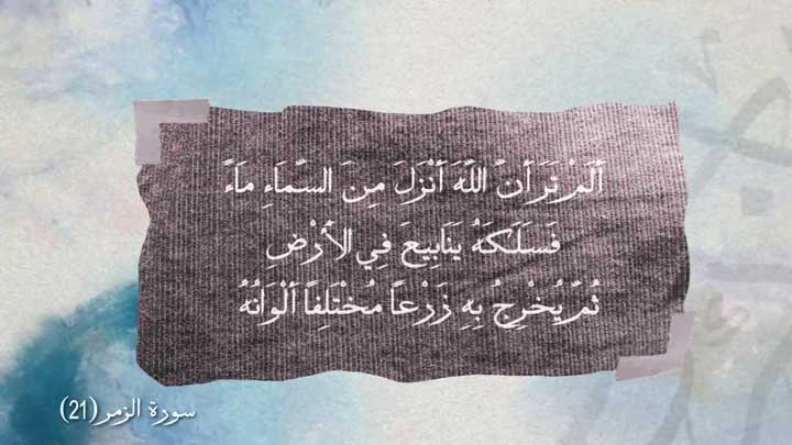 أداء صوتي/ أسعد خليفة - سورة الزمر آية ( 21 )
